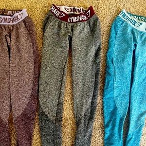 3 pairs of XS Gymshark leggings